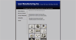Desktop Screenshot of learmfg.com