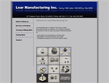 Tablet Screenshot of learmfg.com